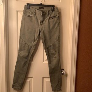 Express Legging Mid Rise Dark green Jeans. Size 4R.